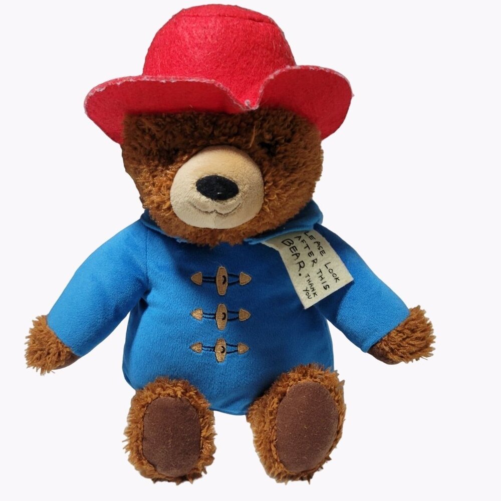 Kohls Cares Paddington Bear 14 inch Red Hat Blue Coat Plush Stuffed Animal Toy